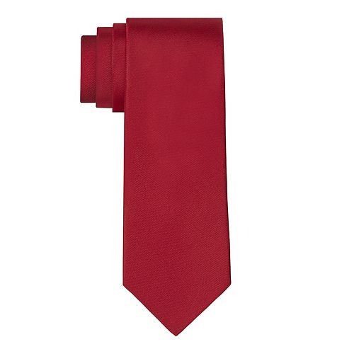 Van Heusen Solid Skinny Tie with Tie Bar - Men