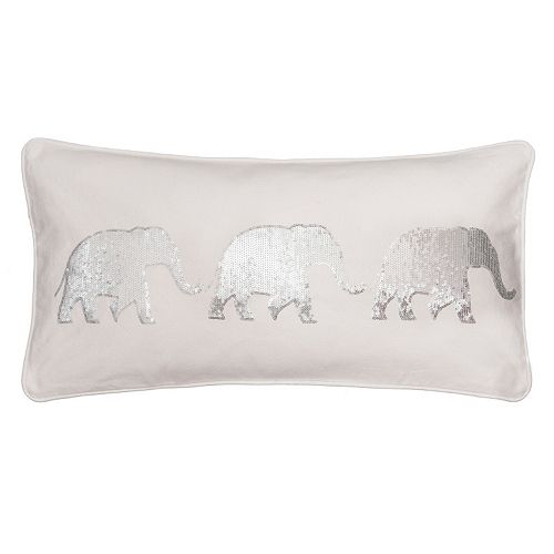Sparkle Sequin Elephant Throw Pillow