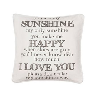 "You Are My Sunshine" Throw Pillow