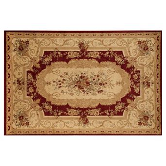Rugs America Sorrento Aubusson Framed Floral Rug