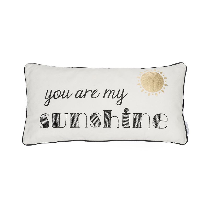38261949 You Are My Sunshine Oblong Throw Pillow, White, 12 sku 38261949