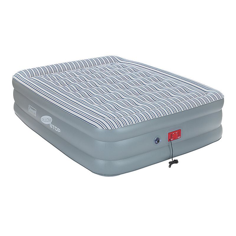 Coleman Pillow Top Double-High Queen Air Mattress with Swiftrise Pump, Grey