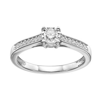10k White Gold 1/4 Carat T.W. Diamond Engagement Ring