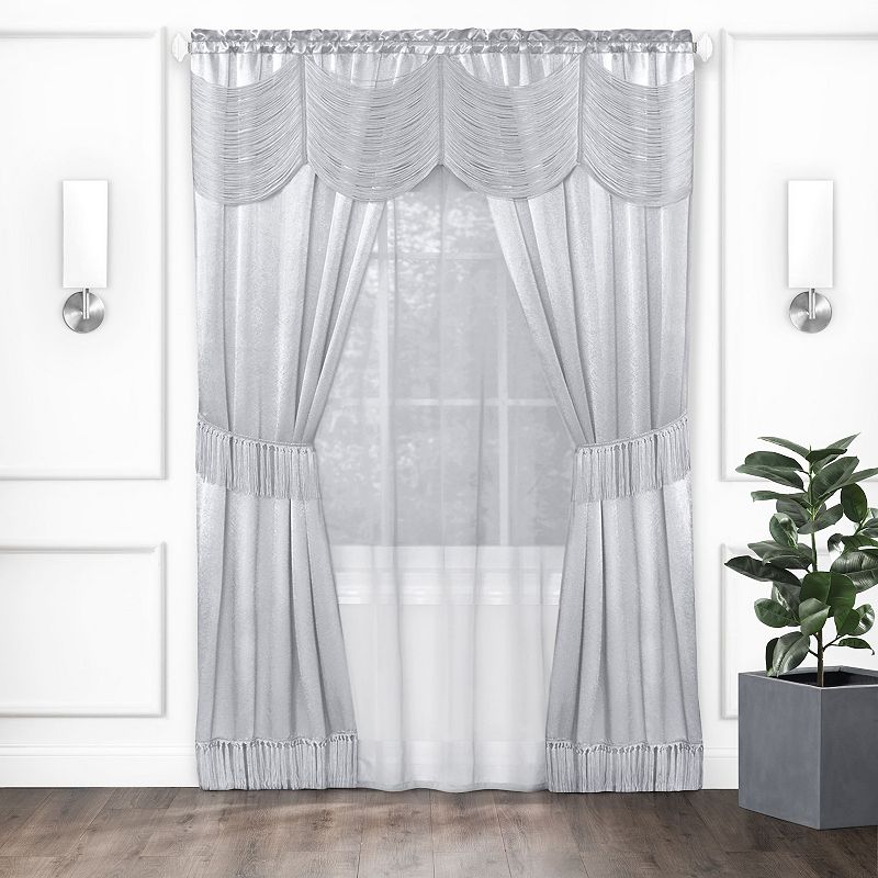 UPC 054006277140 product image for Halley 3-pc. Window Curtain Set, Silver | upcitemdb.com
