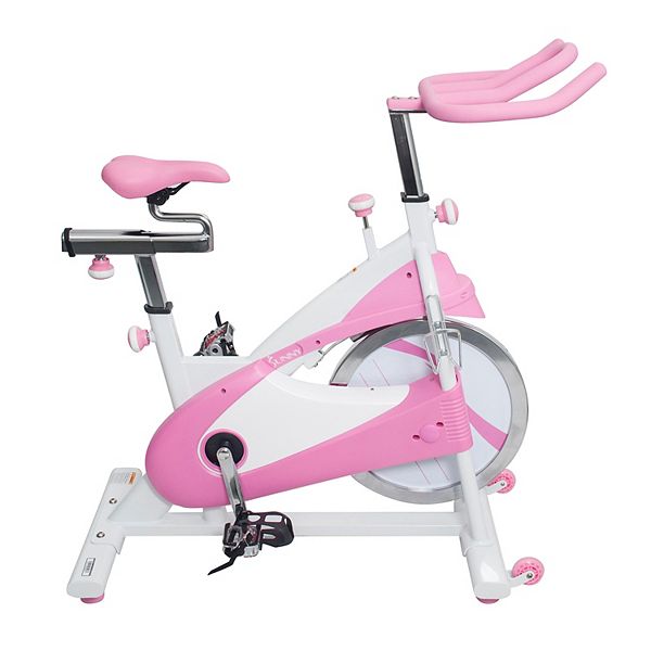 sunny health and fitness bike pink