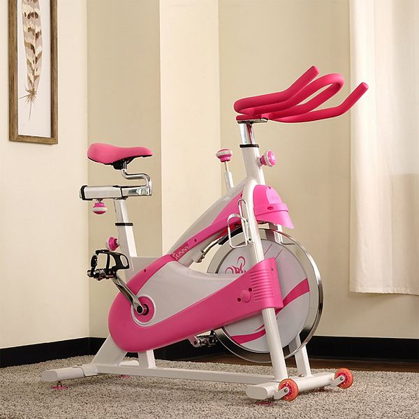 sunny health and fitness bike pink
