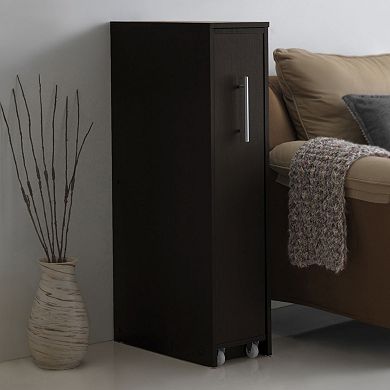 Baxton Studio Lindo Bookcase & Single Pull-Out Shelving Cabinet