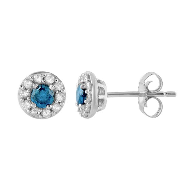 1/3 Carat T.W. Diamond 10k White Gold Stud Earrings