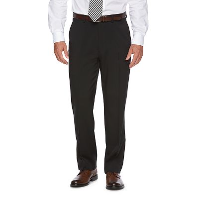 men's chaps classic-fit performance flat-front dress pants Chaps Flat Front Men's Charcoal Solid Classic Fit Tailored Suit Separate  Pant, Sizes 30x30-38x32