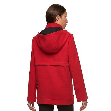 Women's Croft & Barrow® Hooded Peacoat