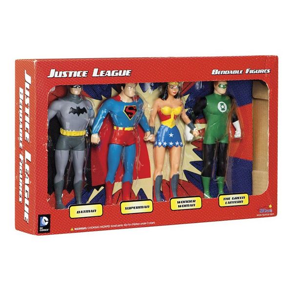 Dc Comics Justice League Bendable Action Figure Boxed Set By Toysmith - grrrls roblox id action figures schleich playmobil hasbro