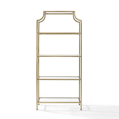 Aimee Glass Etagere 4-Shelf Bookcase