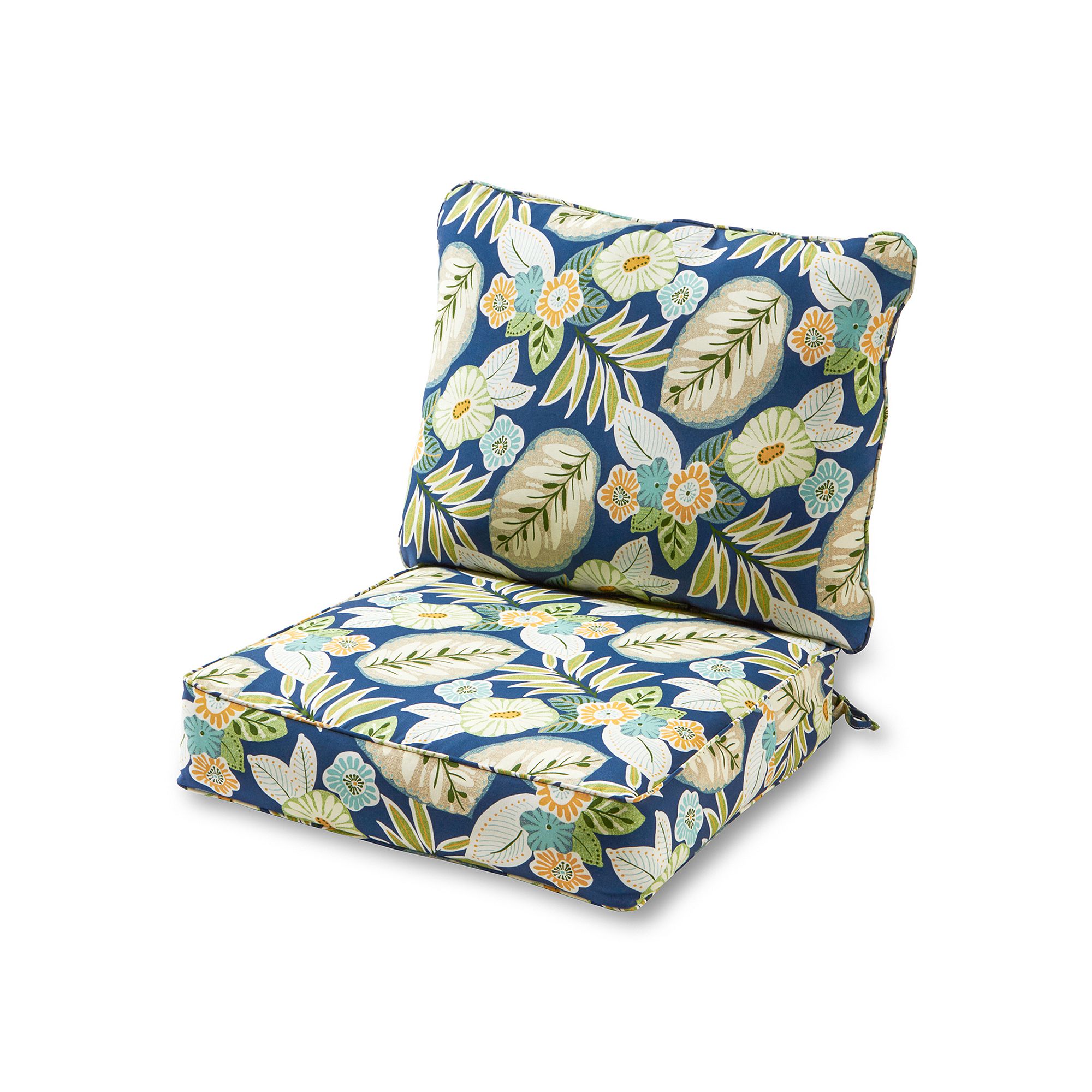 Greendale Home Fashions Deep Seat Patio Chair Cushion 2-piece Set, Marlow
