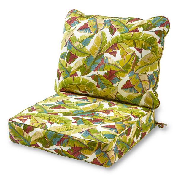 Greendale Home Fashions Deep Seat Patio Chair Cushion 2-piece Set - Palm (CHAIR PAD)