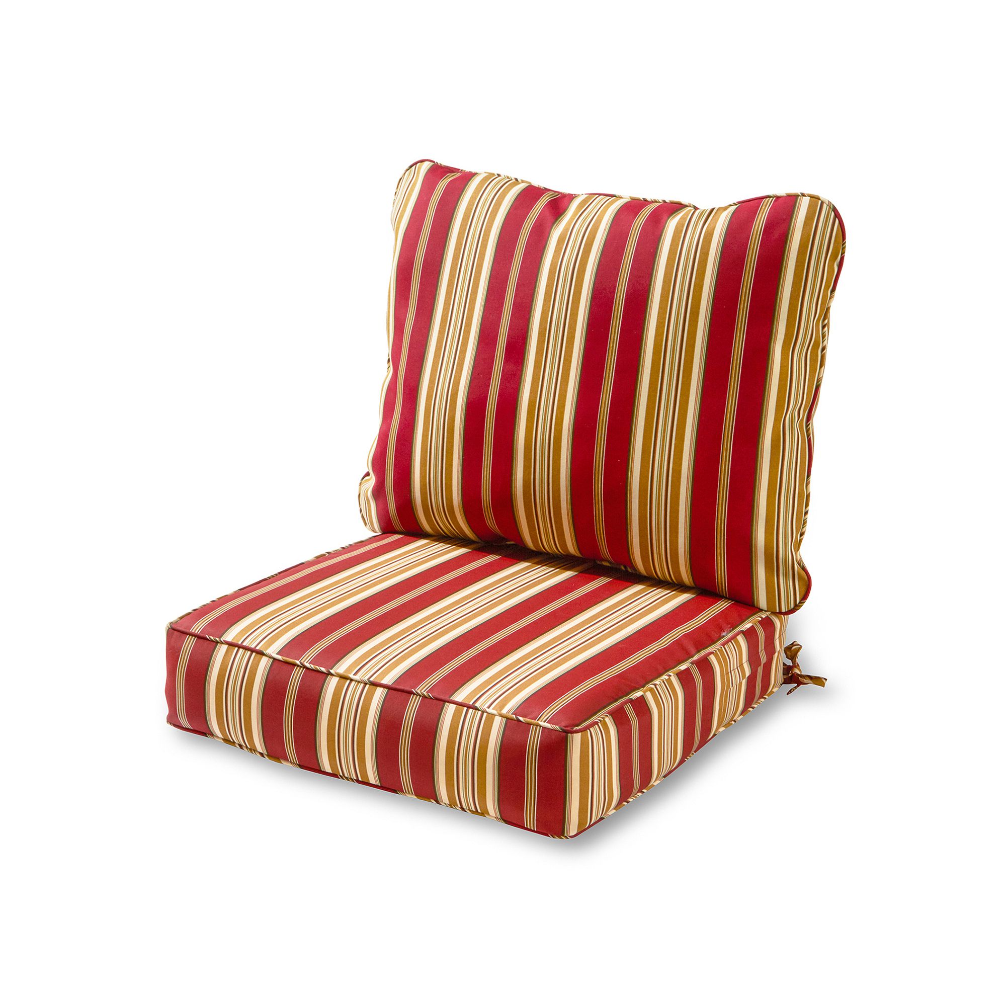 Greendale Home Fashions Deep Seat Patio Chair Cushion 2-piece Set, Roma Str