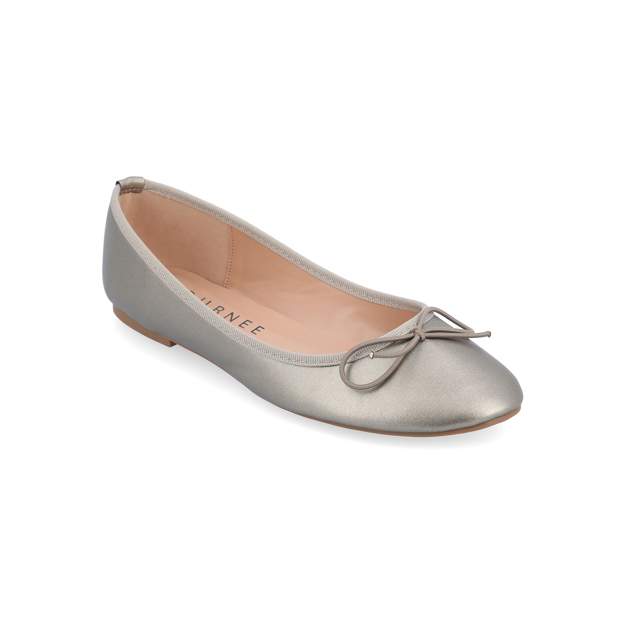 Journee Collection Vika Womens Ballet Flats, Size: 12 Wide, Silver