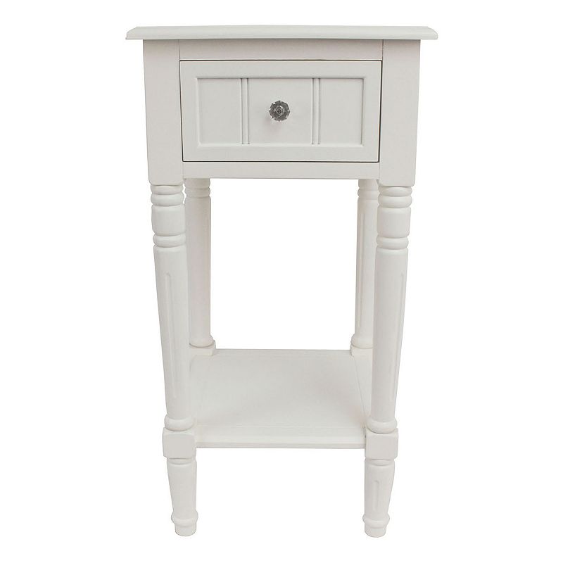 Decor Therapy Square End Table, White