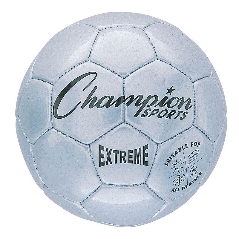 Champion Sports Extreme All-Weather Soccer Ball, Silver, 4