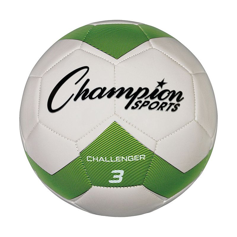 Champion Sports Challenger Soccer Ball, Green, 4