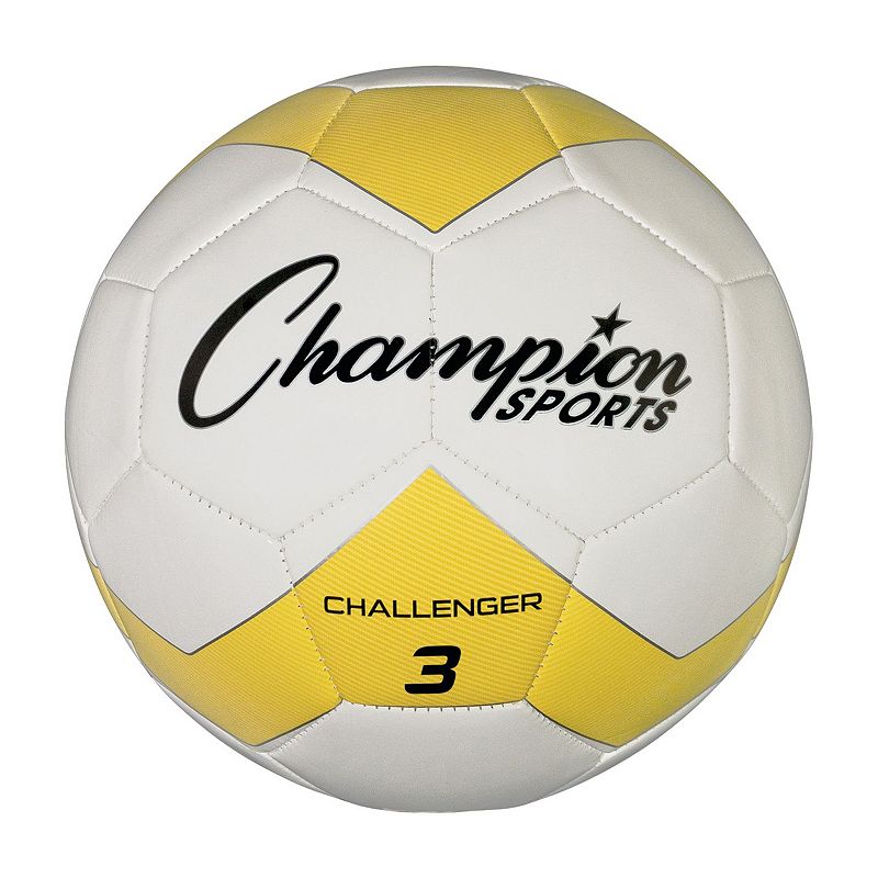 38155859 Champion Sports Challenger Soccer Ball, Yellow, 4 sku 38155859