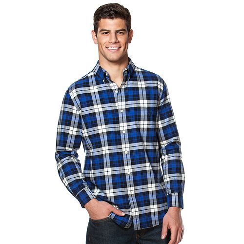 Men's Chaps ClassicFit Oxford Checked ButtonDown Shirt