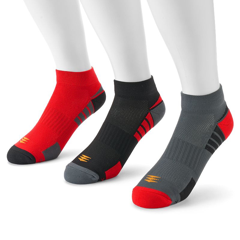 UPC 786888425875 product image for Men's GOLDTOE PowerSox 3-pack Low-Cut Socks, Size: 6-12, Red | upcitemdb.com