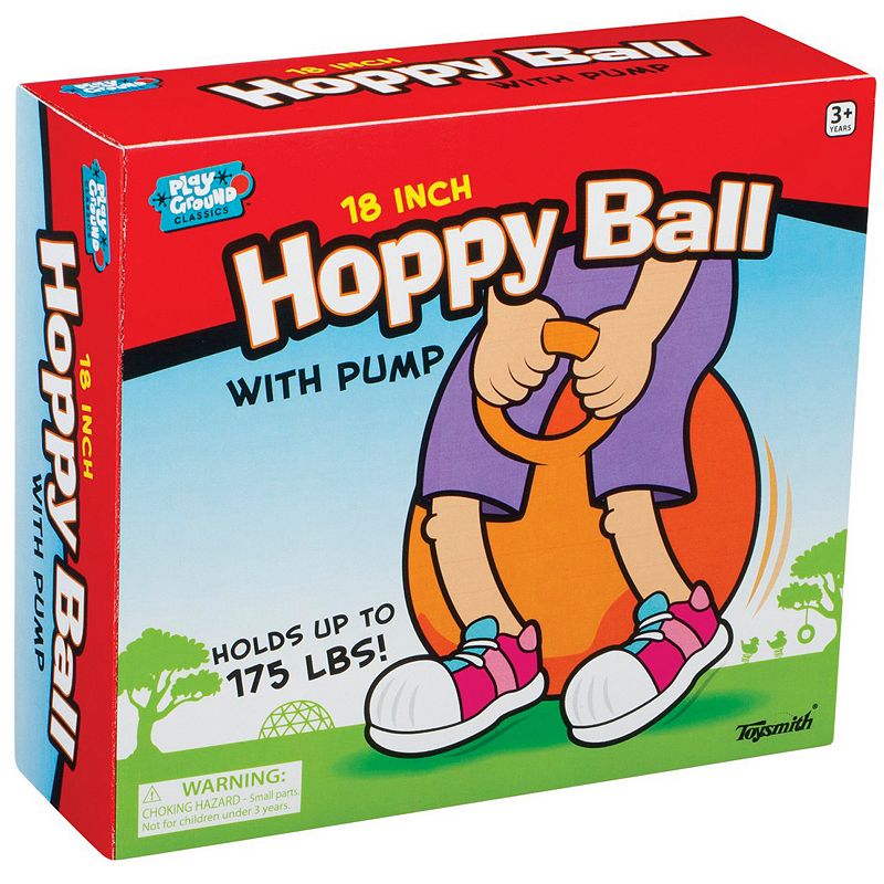 Toysmith 18-in. Hoppy Ball & Pump, Multicolor