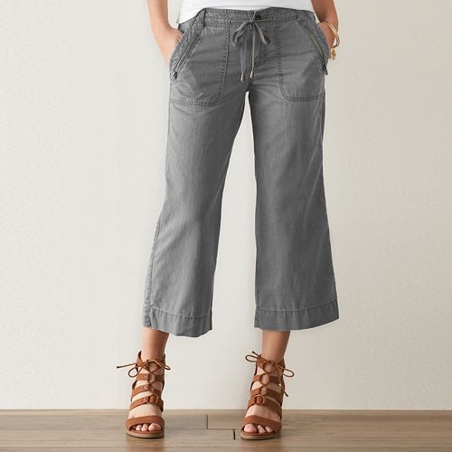 wide leg capri pants