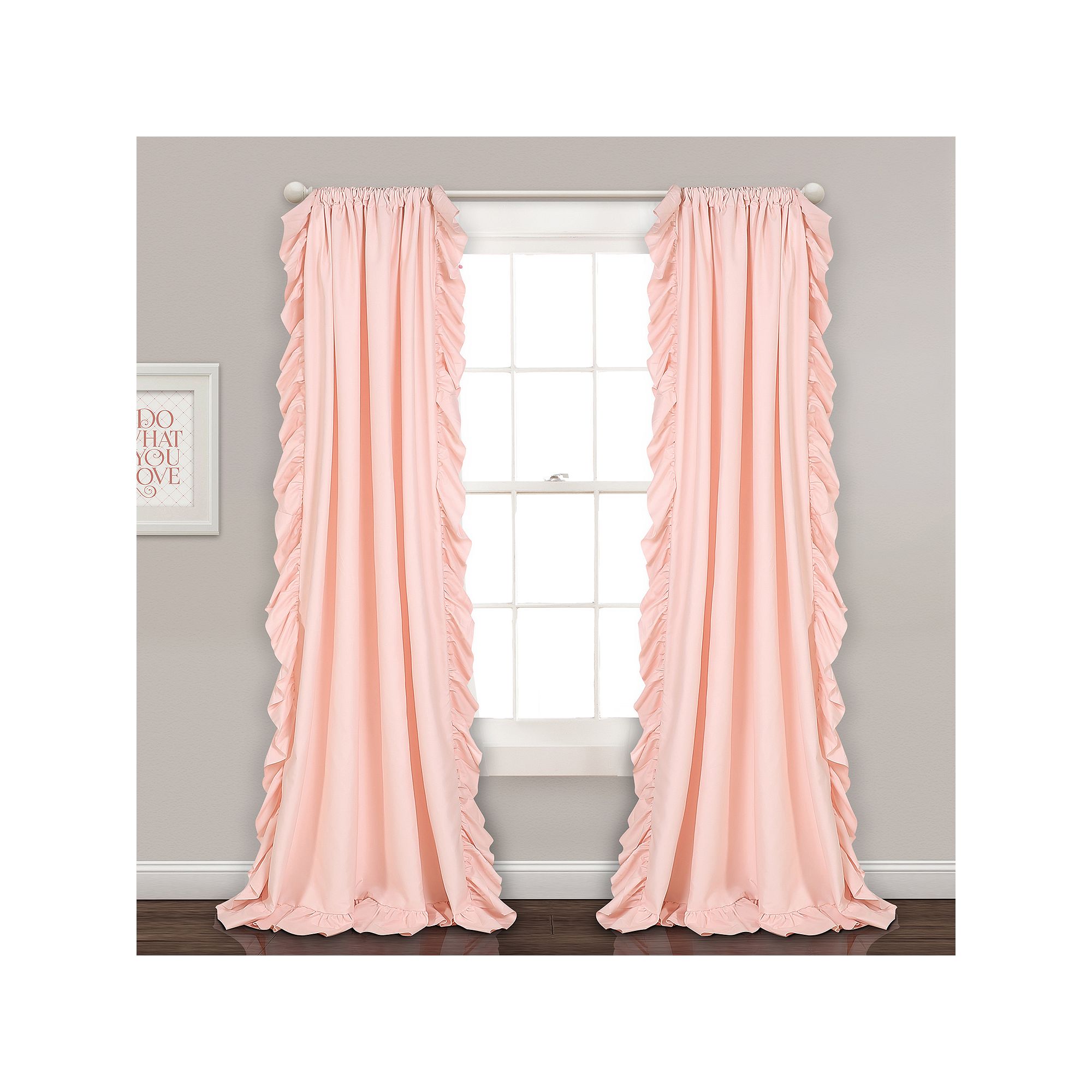 Lush Decor Reyna Cascading Window Curtains Set, Blush