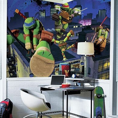 Teenage Mutant Ninja Turtles Cityscape Removable Wallpaper Mural