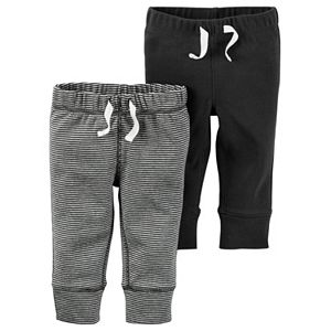 Baby Boy Carter's 2-pk. Solid & Striped Jogger Pants