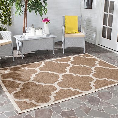 Safavieh Courtyard Tranquility Quatrefoil Indoor Outdoor Rug