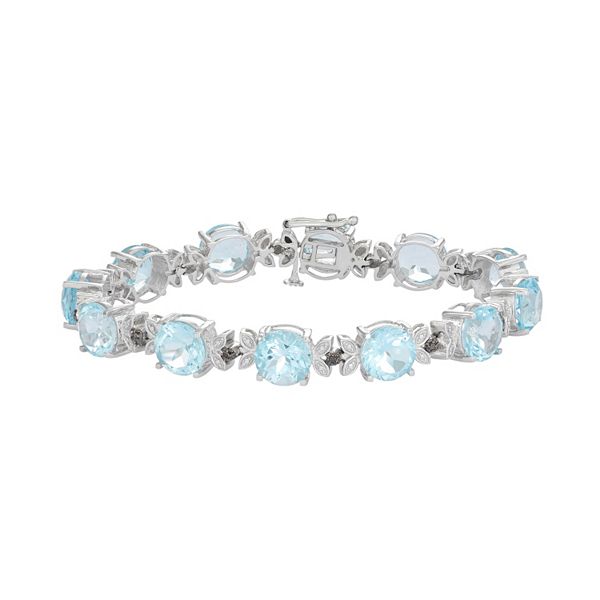 Jewelexcess Women's Sterling Silver Gemstone Bracelet