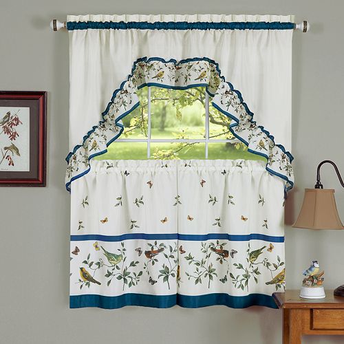 Love Birds 3-pc. Swag Tier Kitchen Curtain Set