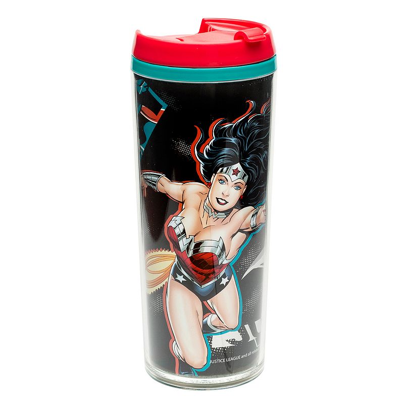 UPC 707226817015 product image for DC Comics Wonder Woman Travel Mug by Zak Deigns, Multicolor | upcitemdb.com