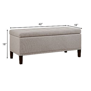 Madison Park Frances Tufted Storage Bench