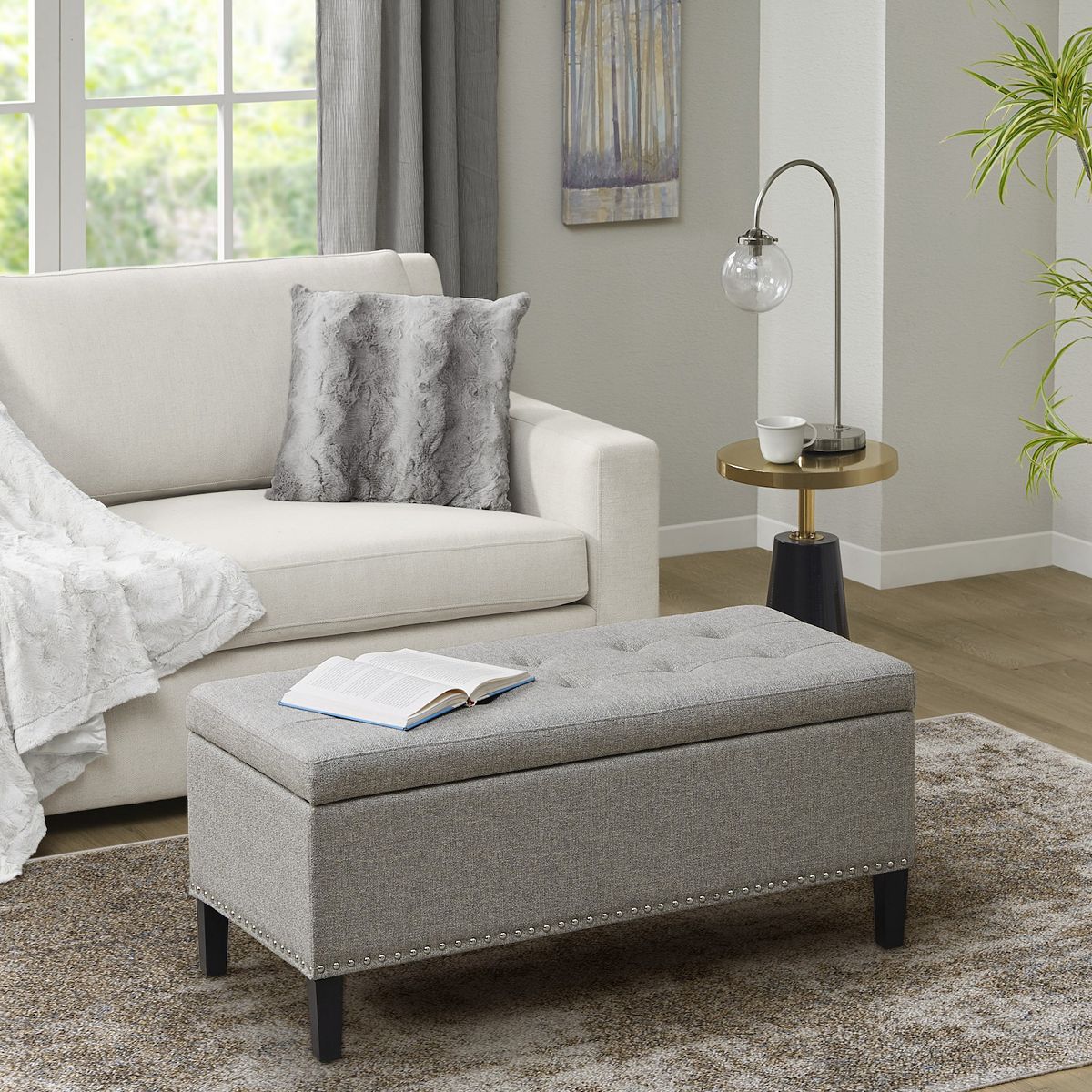 Madison Park Frances Storage Ottoman