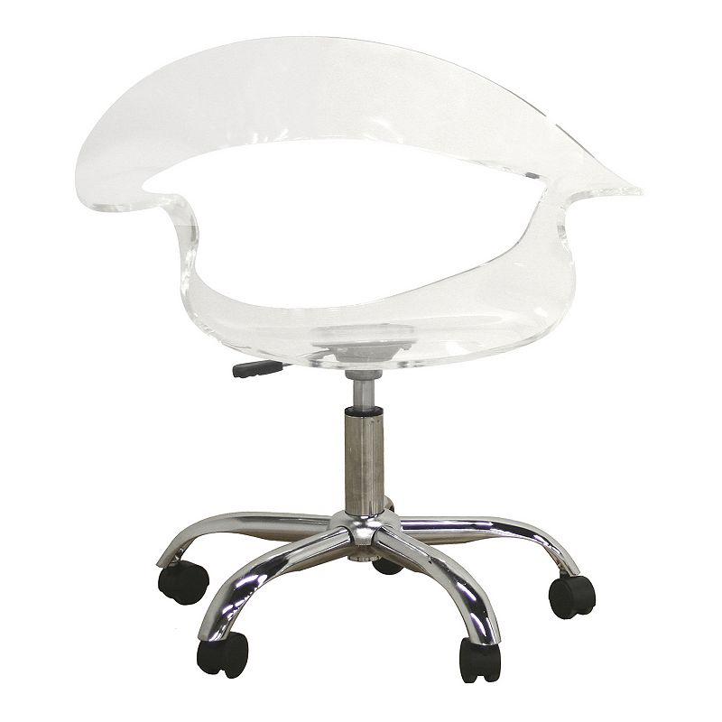 69924101 Baxton Studio Elia Acrylic Swivel Chair, Multicolo sku 69924101