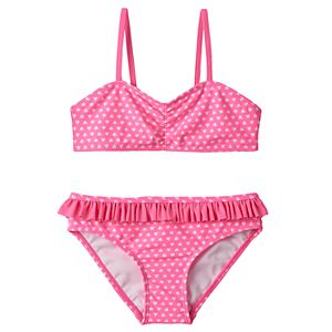 Girls 7-16 SO® Foil Heart Bikini Swimsuit Set