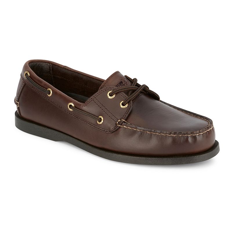 Dockers Vargas Mens Leather Boat Shoes, Size: 8 Wide, Brown