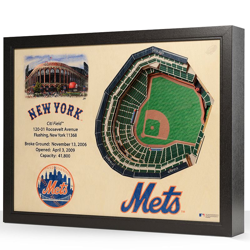 New York Mets StadiumViews 3D Wall Art, Multicolor