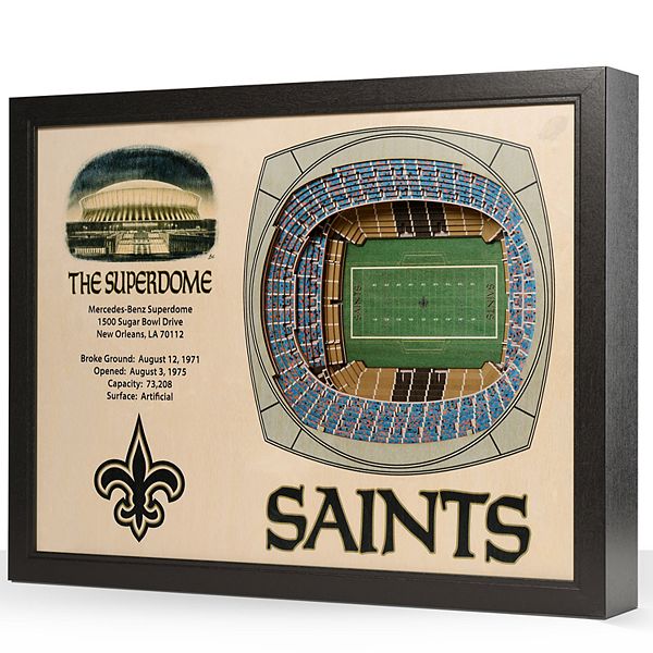 New Orleans Saints StadiumViews 3D Wall Art