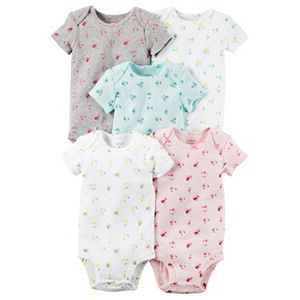 Baby Girl Carter's 5-pk. Floral Graphic Bodysuits