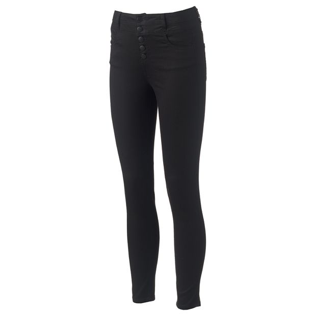 High waisted best sale black jeans kohls