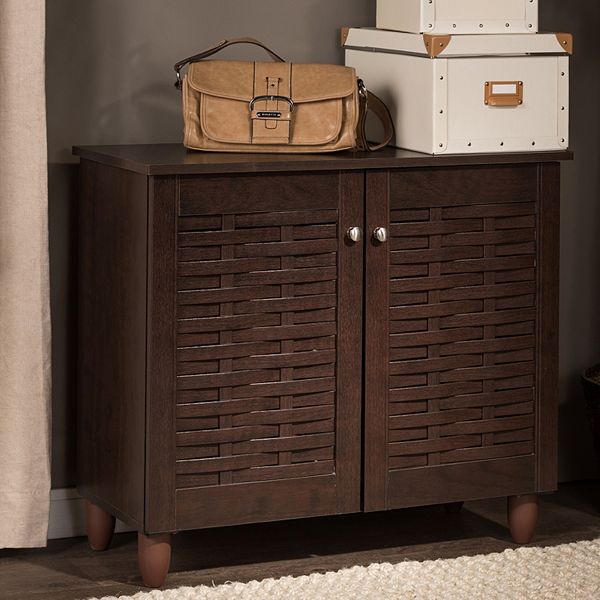 Baxton Studio Winda Wood Shoe Storage Entryway Cabinet