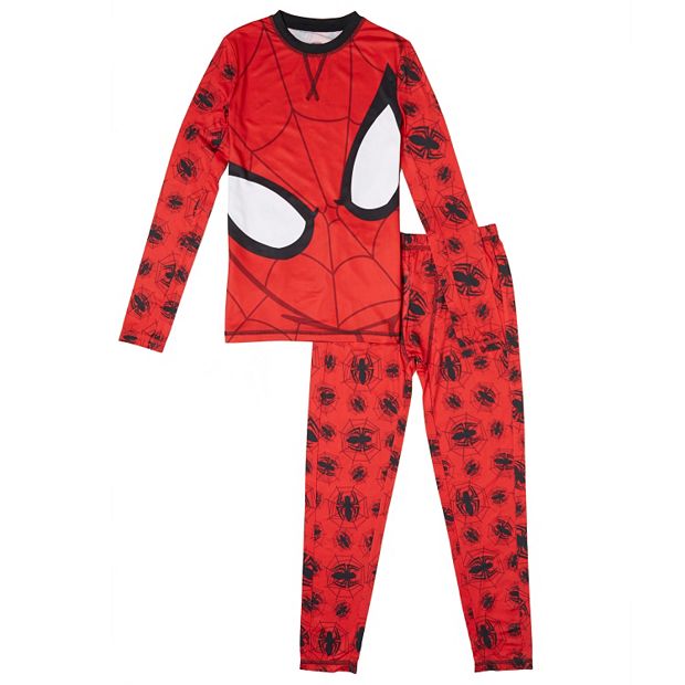 Cuddl Duds Boys Spider-Man Warm Underwear Baselayer, 2-Piece Set