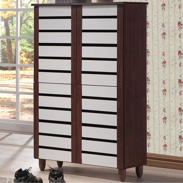 Tall shoe best sale rack with doors