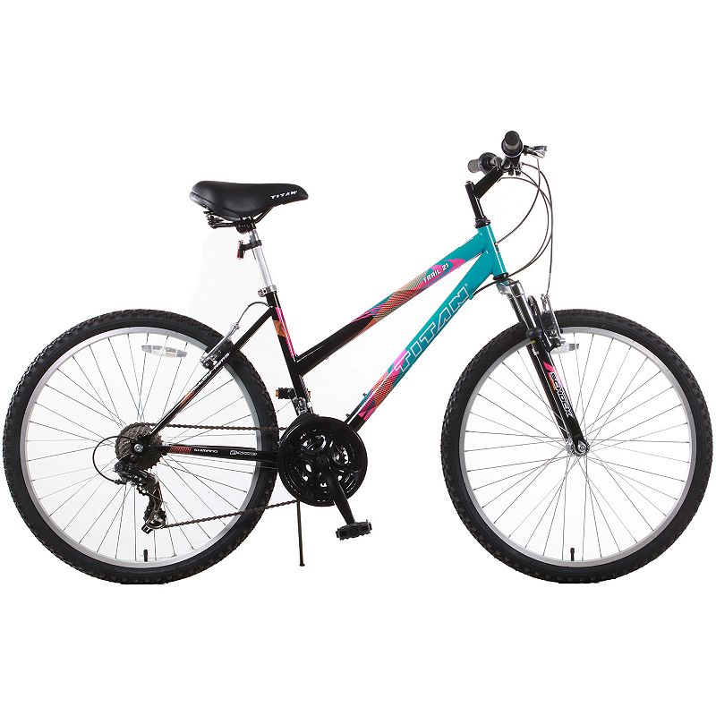 Womens 17-in. Trail 21-Speed Suspension Mountain Bike, Black, 26