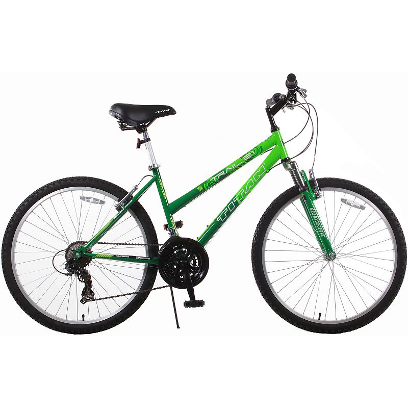 Womens 17-in. Trail 21-Speed Suspension Mountain Bike, Green, 26