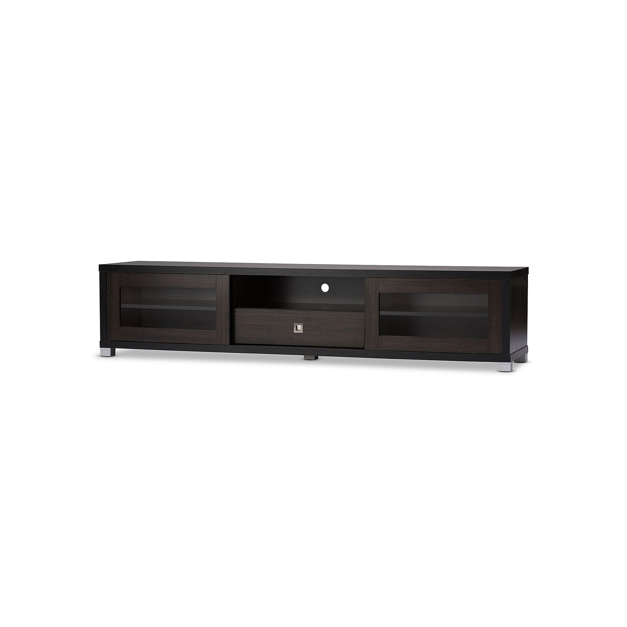 Baxton Studio Beasley TV Cabinet, Dark Brown